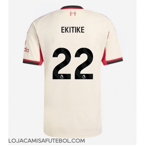 Camisa de Futebol Liverpool Hugo Ekitike #22 Equipamento Secundário 2025-26 Manga Curta
